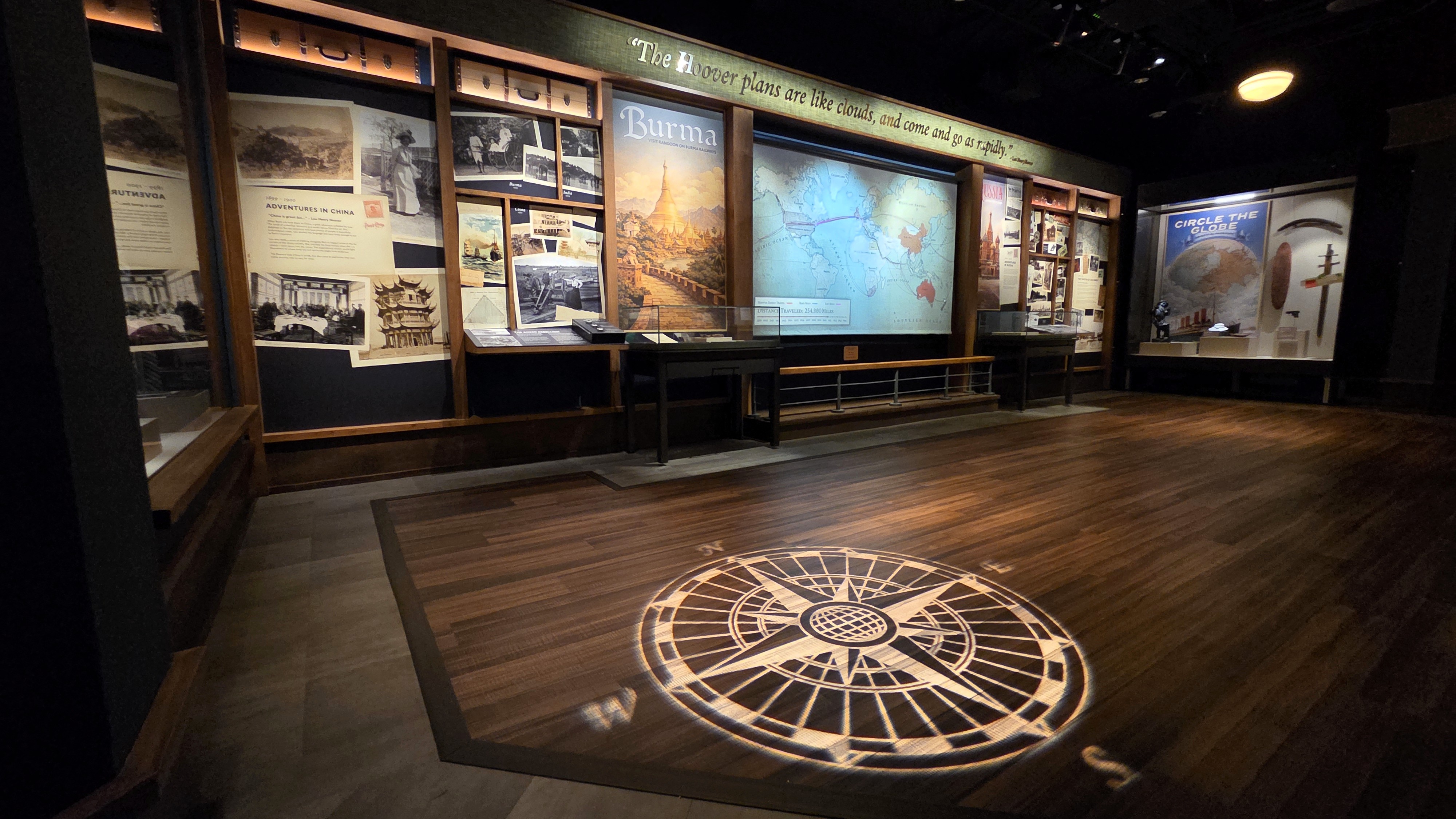 The "Life on the Jump" gallery in the Herbert Hoover Presidential Library and Museum.