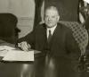 President Hoover at his desk, 1930.