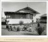 Children in front of cottages erected by Six Companies Inc. for married employees at Boulder City. 01/07/1932