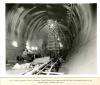 The concrete pipeline from the pumpcrete gun to the upstream plug. Looking upstream in No. 2 Diversion Tunnel, showing the concrete pipeline from the pumpcrete gun to the upstream plug. 10/30/1934