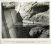 Union Pacific "Train of Tomorrow" on the Lomax trestle, at the upstream face of Boulder Dam.03/09/1934