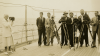 Lou Hoover and camera men on deck the USS Utah. Good Will tour, 1928 Lou Hoover and camera men on deck the USS Utah. Good Will tour, 1928