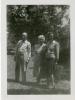 Florence Sanborn (friend of Rose Wilder Lane) with Laura and Almanzo Wilder at Rocky Ridge Farm. 1944 RWL-#140