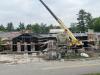 Exterior view of museum addition covered in waterproof sealant