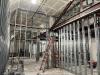 Wall framing for new Museum gallery, August 13, 2025