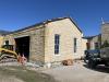 Newly installed windows on east side of Museum lobby expansion, August 13, 2025