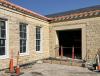 Framing and rebar for concrete front entrance stoop