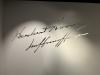 Signatures of Herbert and Lou Henry Hoover on the wall at the end of the "Years of Service," June 30, 2026