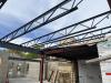Roofing joists in future lobby area