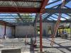 View of roof structure for new east wall, May 28, 2025