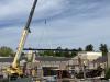 Lifting and placement of Steel gable beam, May 7, 2025