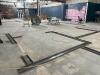 View of steel channel for future walls in Museum galleries