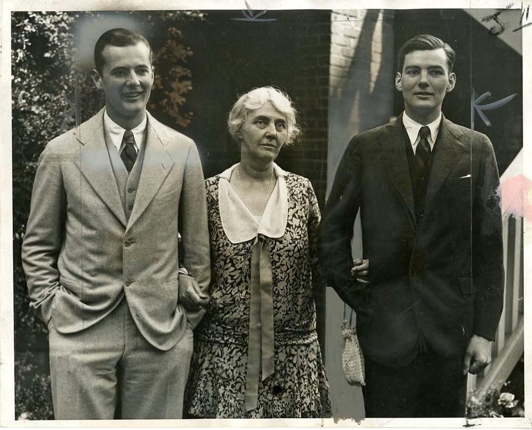 Herbert Junior, Lou and Allan in the garden of their Washington, DC home. 1928.