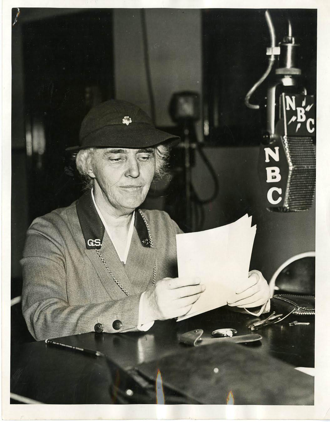 Former First Lady Lou Hoover addressed the public on the subject matter, "What does the Future Hold in Store for our Daughters." 03/16/1936