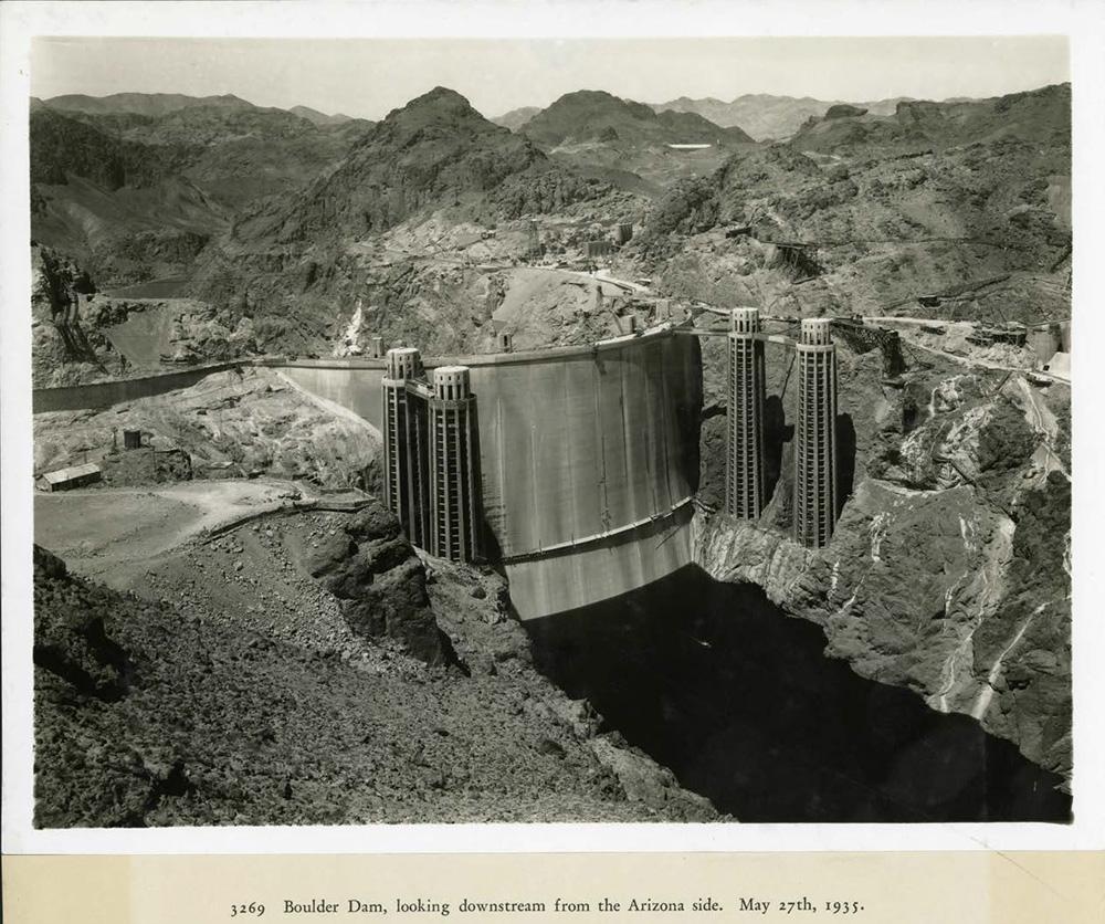 Boulder Dam, looking downstream from the Arizona side. 05/27/1935