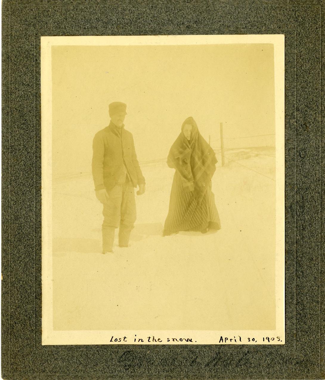 Lost in the snow. 04/30/1905