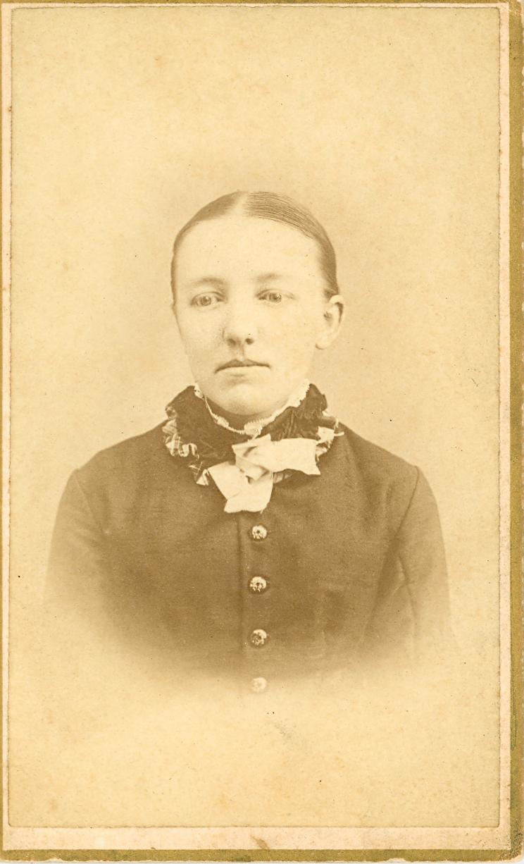 Mary Ingalls, ca. 1880 when she was a student at the Iowa Braille and Sightsaving School in Vinton, IA. Mary was Laura's older sister. RWL-#017