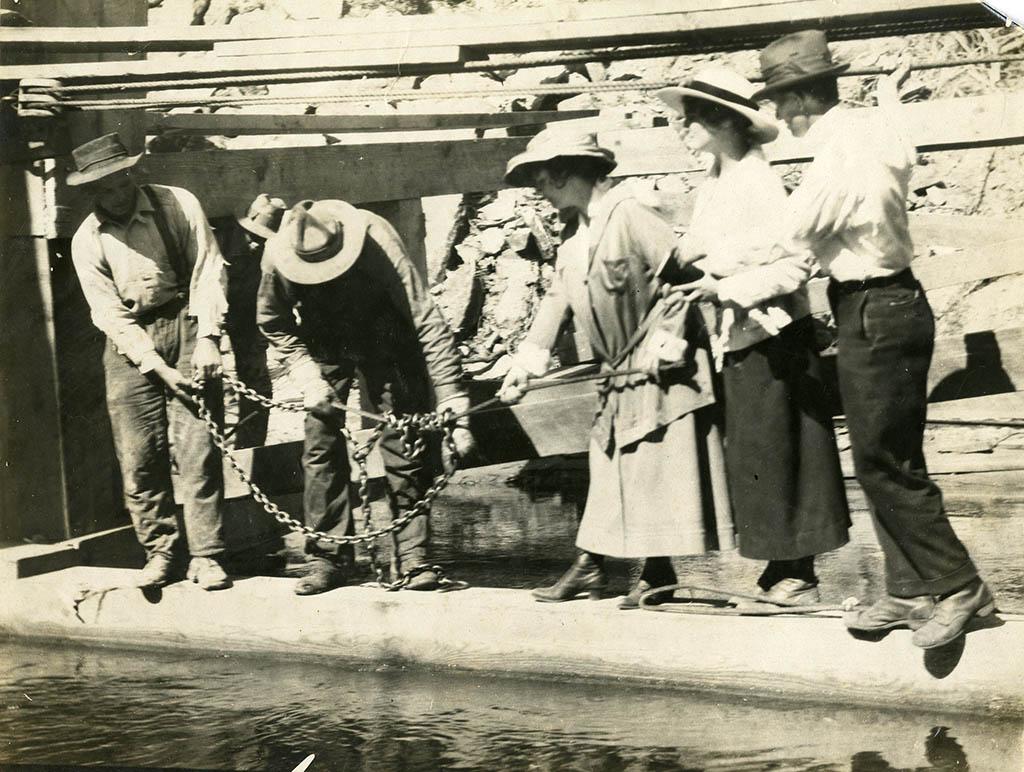 Rose Wilder Lane at Hetch Hetchy, CA. ca. 1916-1918