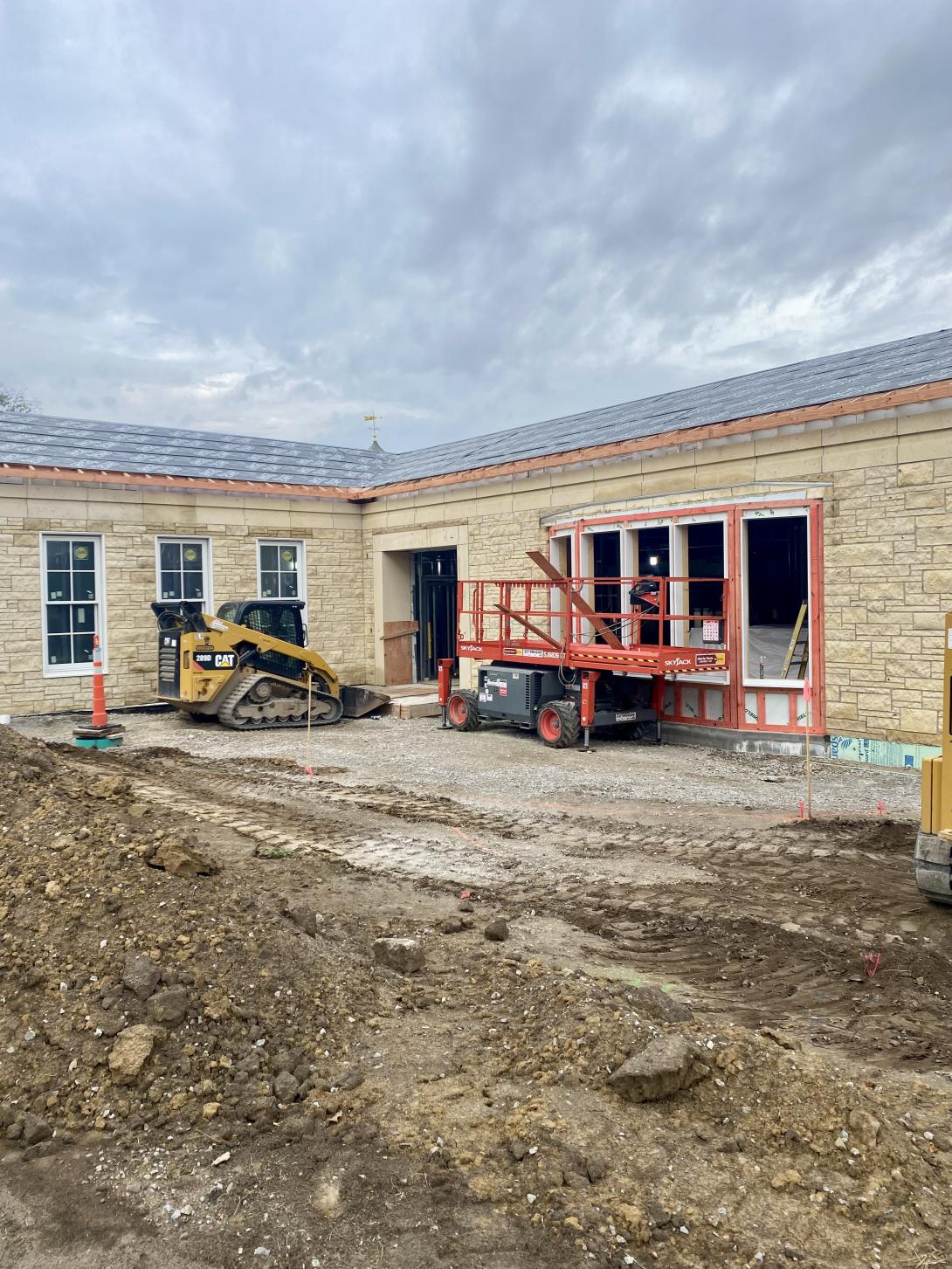 Framing for new entrance and bay window, October 8, 2025