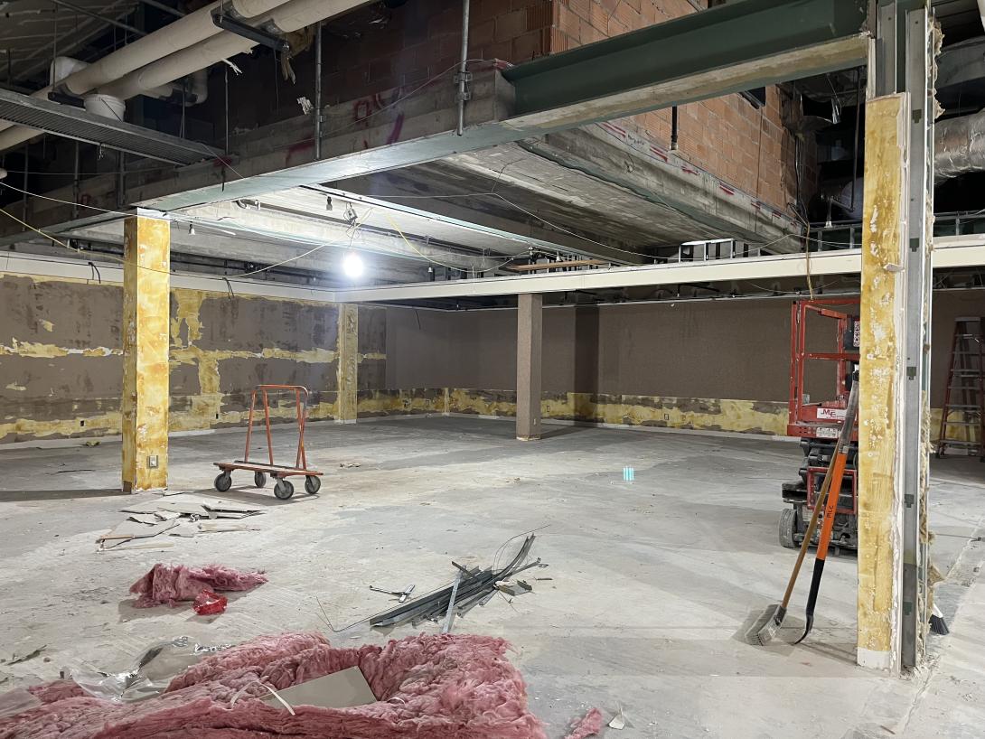 View of William B. Quarton Gallery for Temporary Exhibits undergoing renovation 