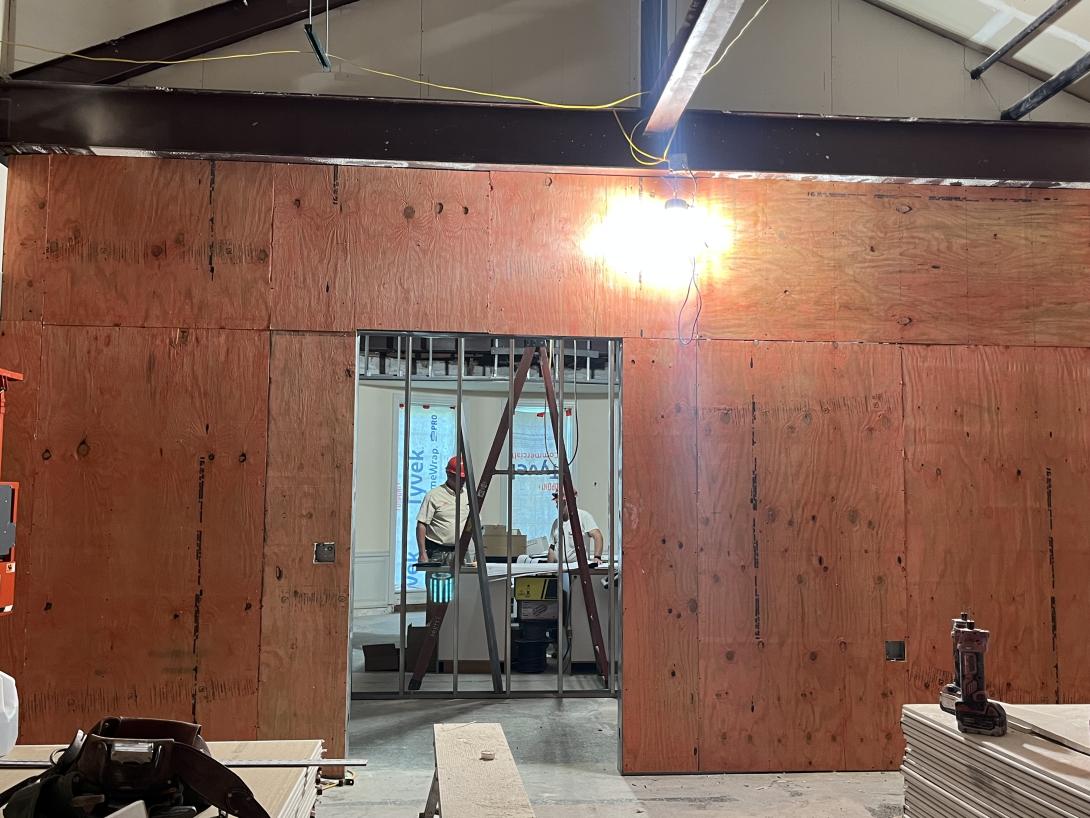 Wall structure for new museum galleries, August 20, 2025