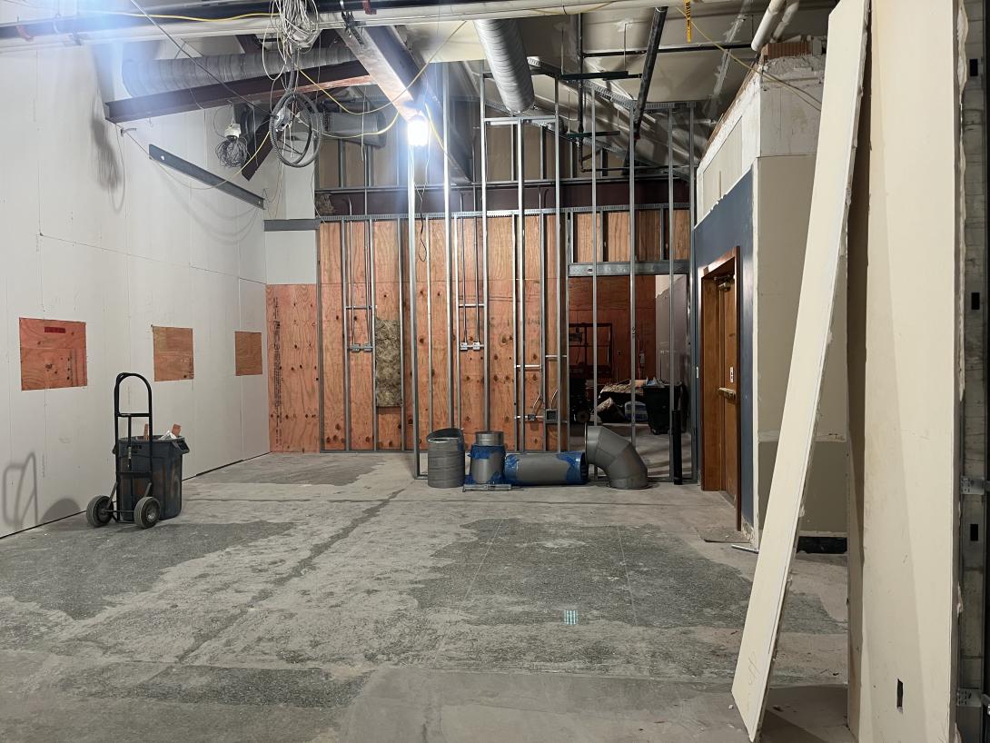 Walls and framing for new museum galleries, September 17, 2025