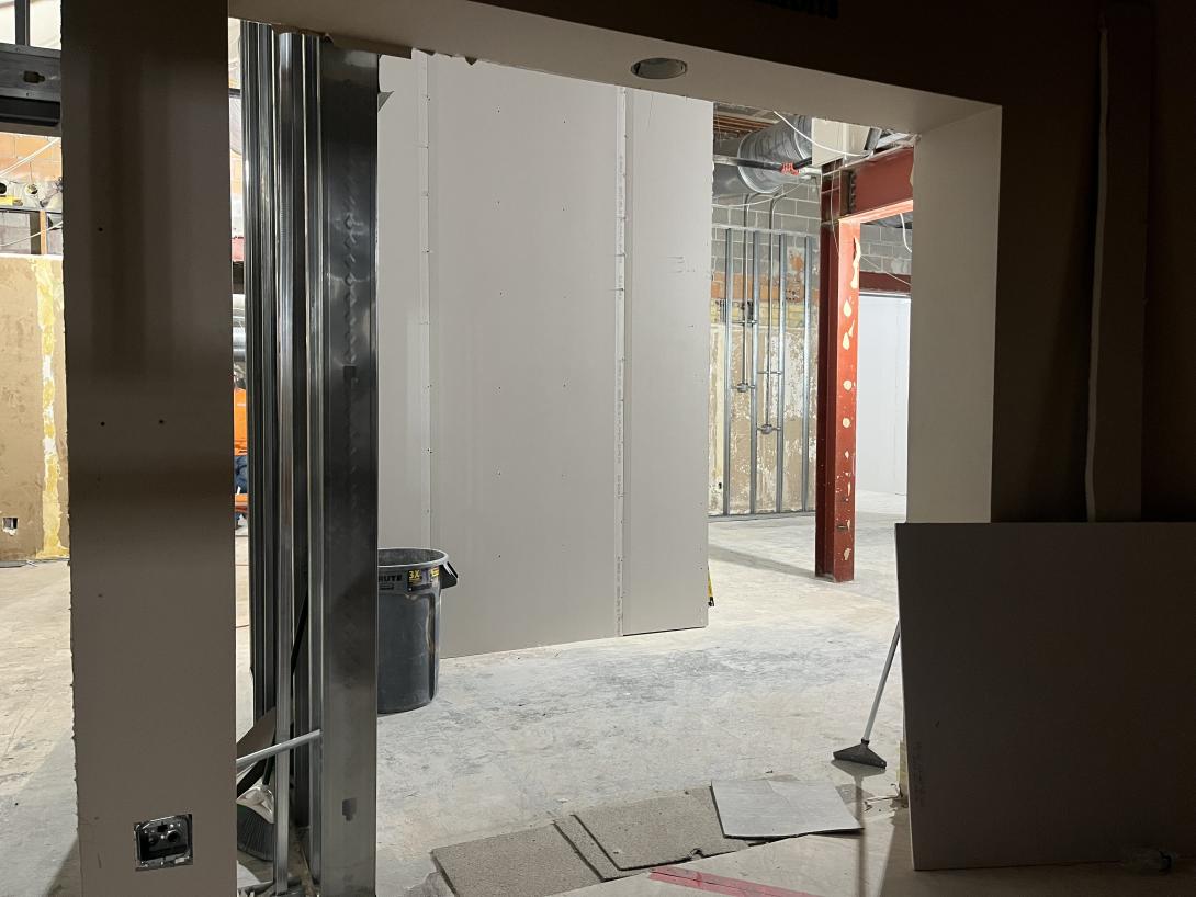 Walls and framing for new museum galleries, September 24, 2025