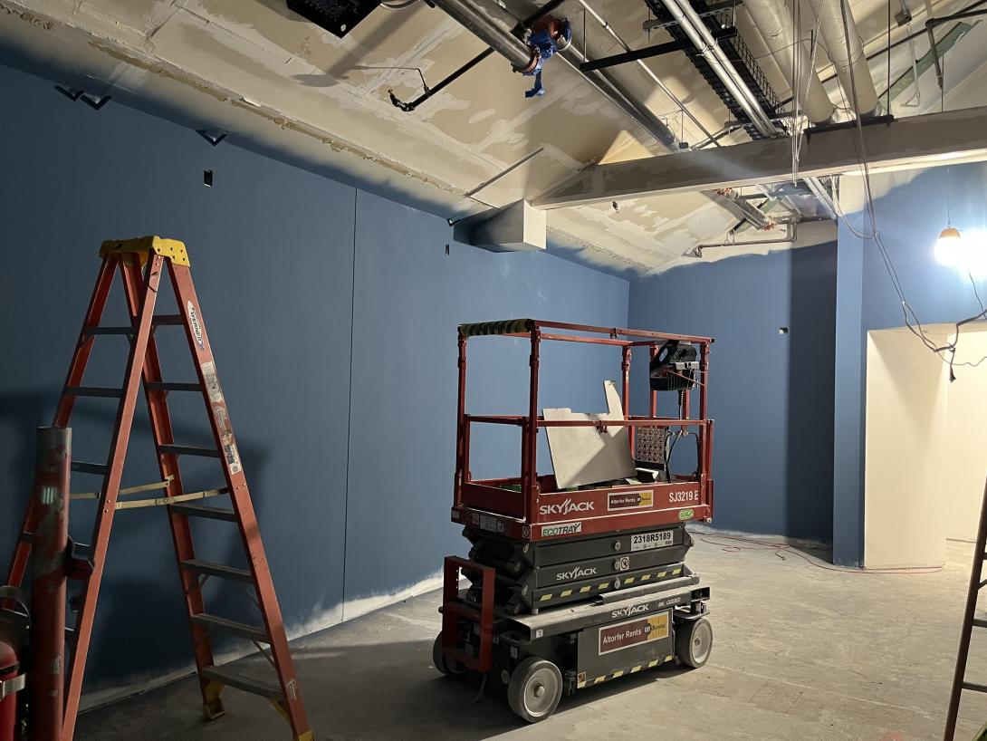 Freshly painted walls in Museum gallery, November 19, 2025