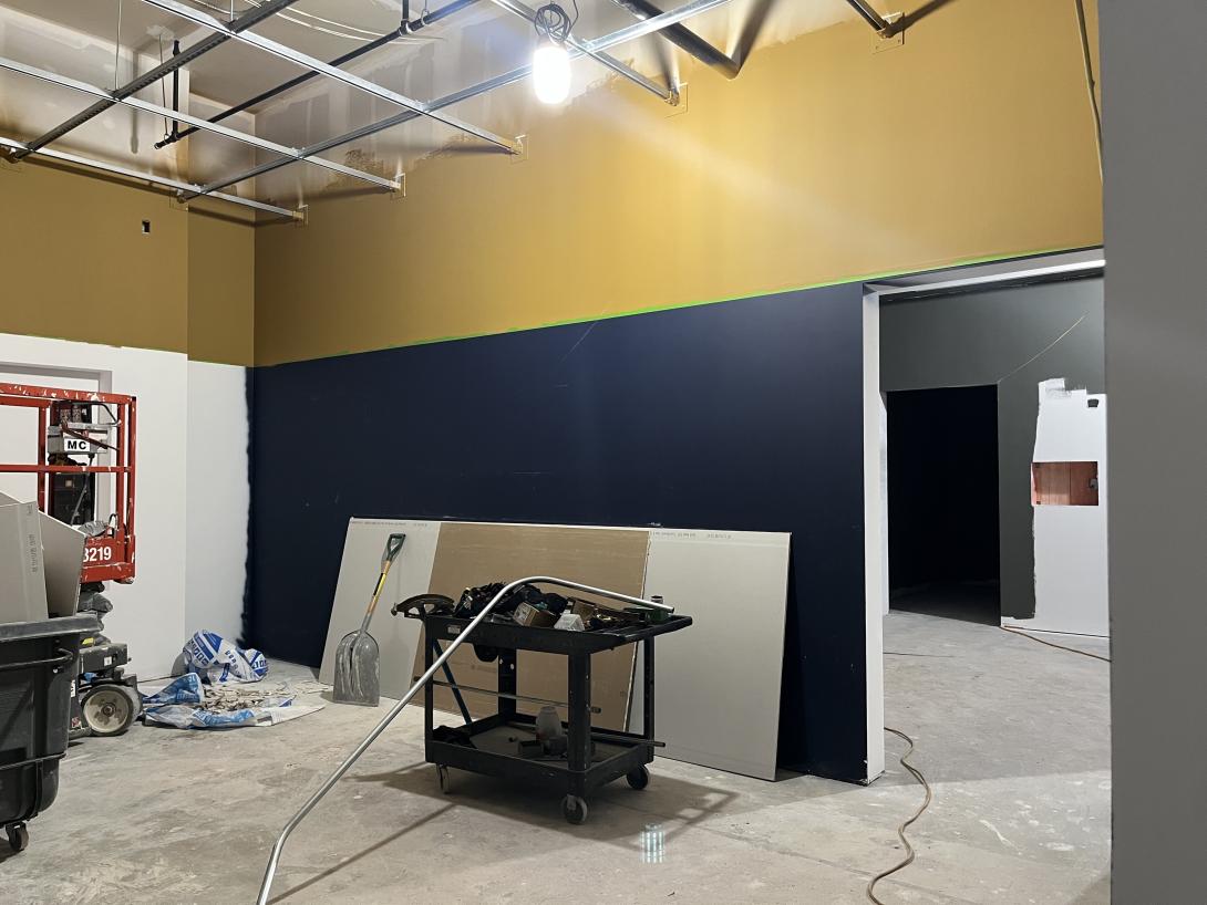 Freshly painted walls in Museum gallery, November 19, 2025