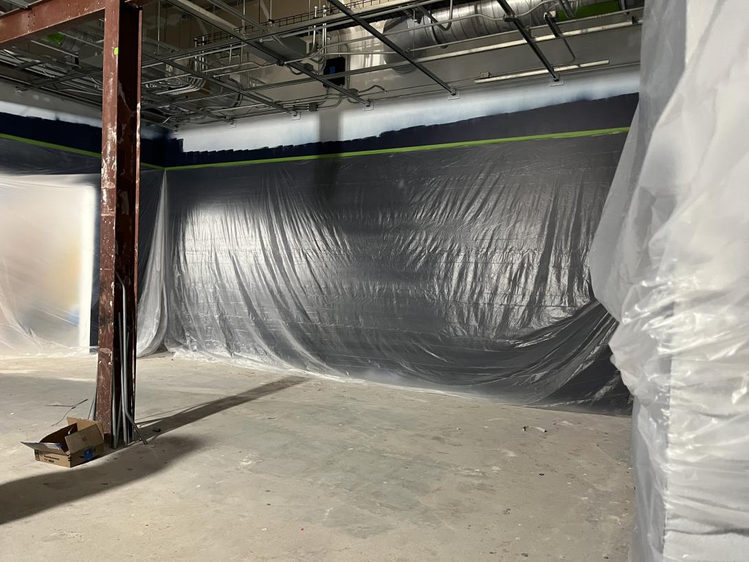 Painting walls in Museum gallery, November 19, 2025