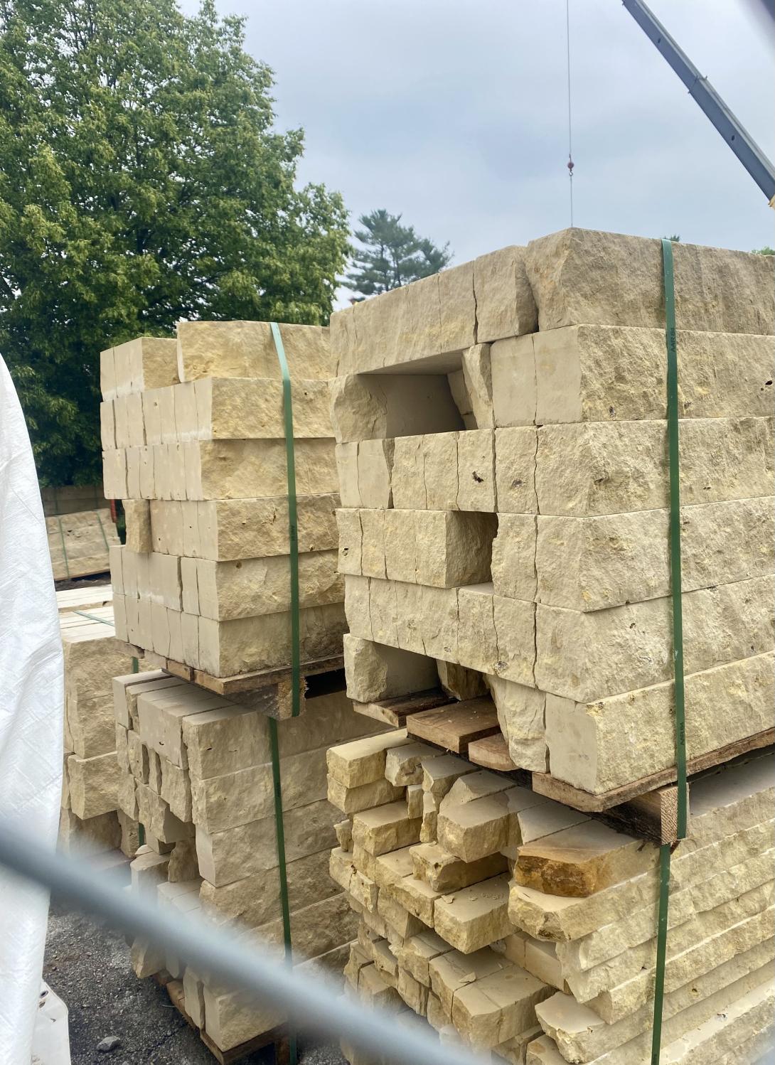 Limestone blocks for the exterior of the Museum addition
