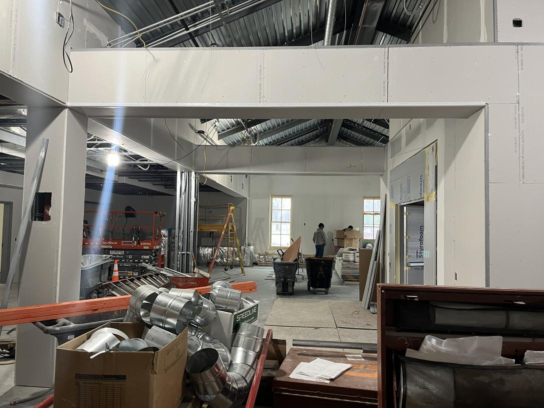 Construction of new Museum gift shop area, December 30, 2025