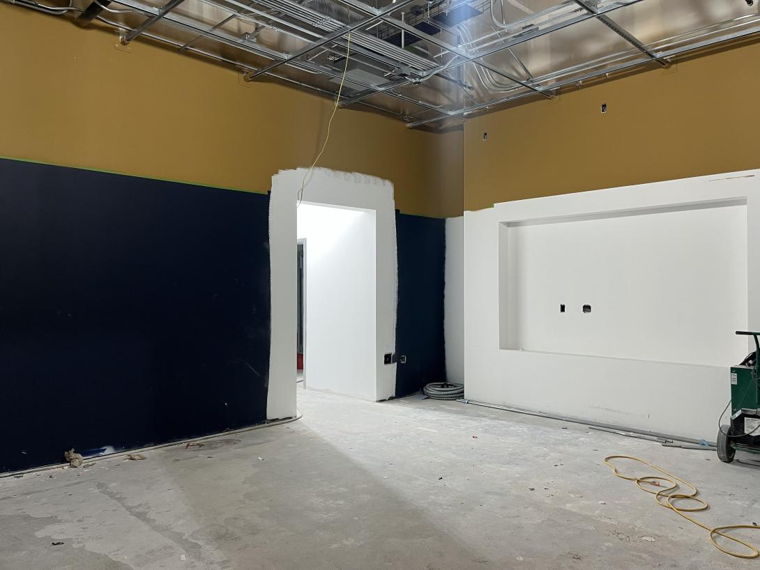 Small theater gallery under construction, December 30, 2025