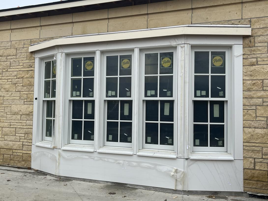 New bay window in the façade of the Museum, January 7, 2026