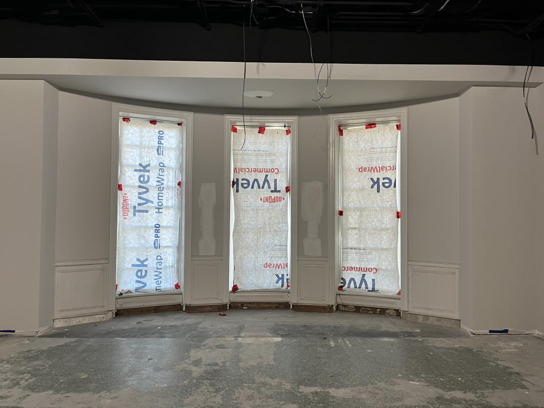 Original Museum gallery windows revealed in the new, "From West Branch to the White House" gallery, January 21, 2026