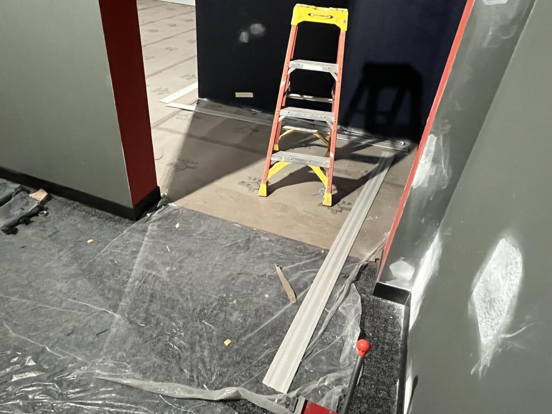 Floor trim to be installed in new Museum galleries, February 18, 2026