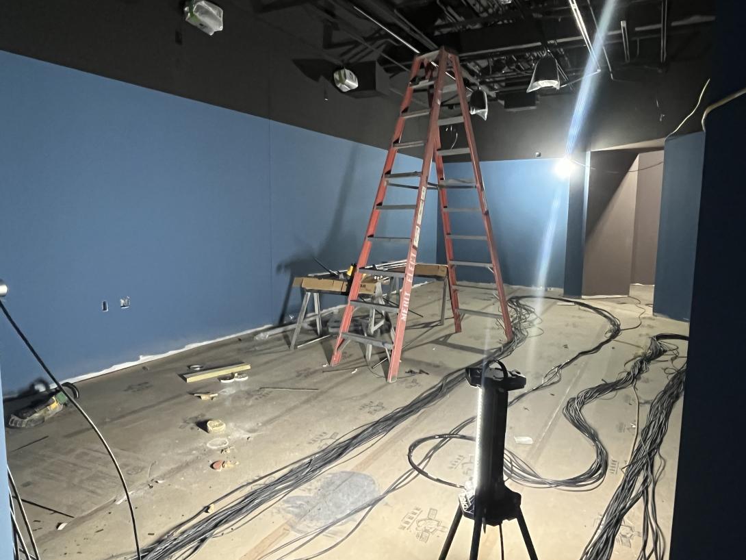 Wiring laid out on the floor prior to installation in new Museum gallery, February 18, 2026