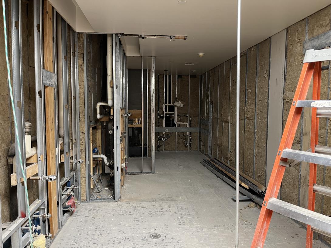 Construction work in public restrooms, March 4, 2026