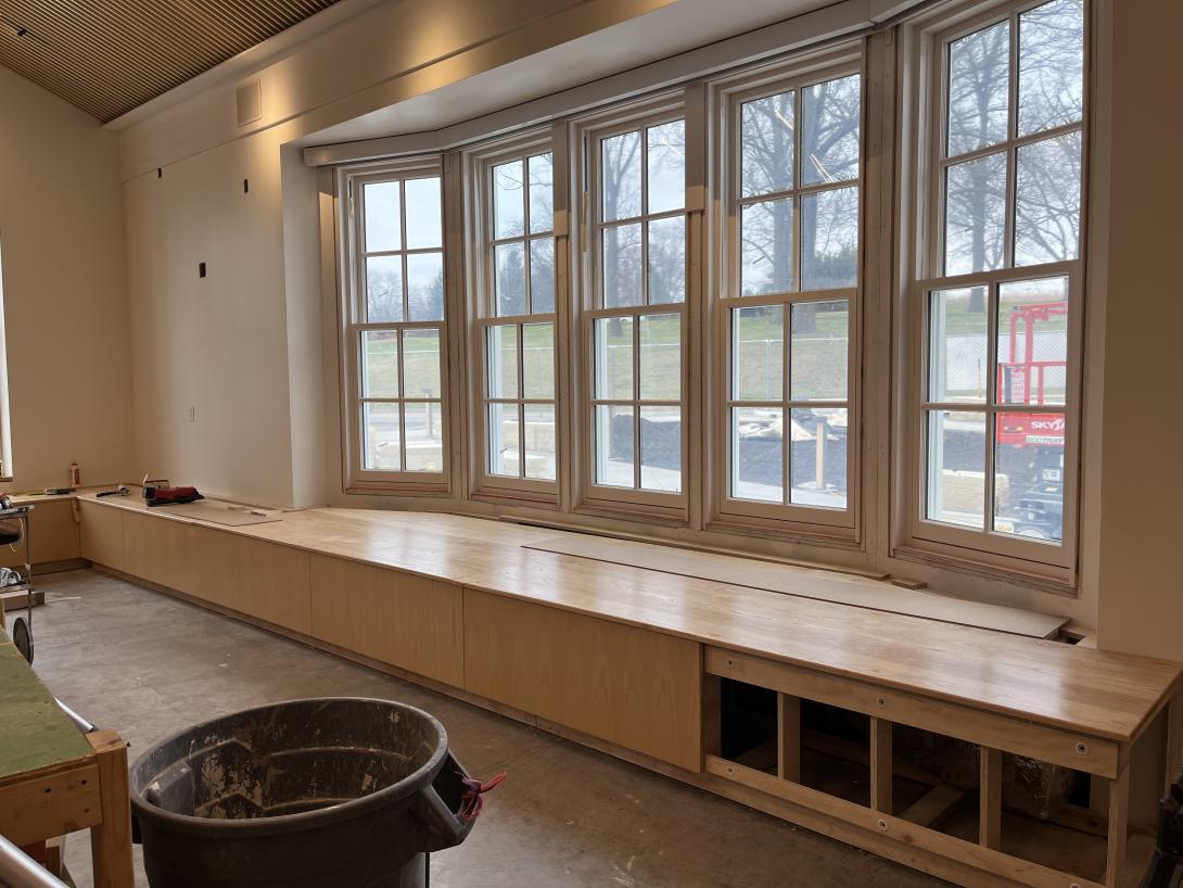 Bay window in the gift shop, April 1, 2026