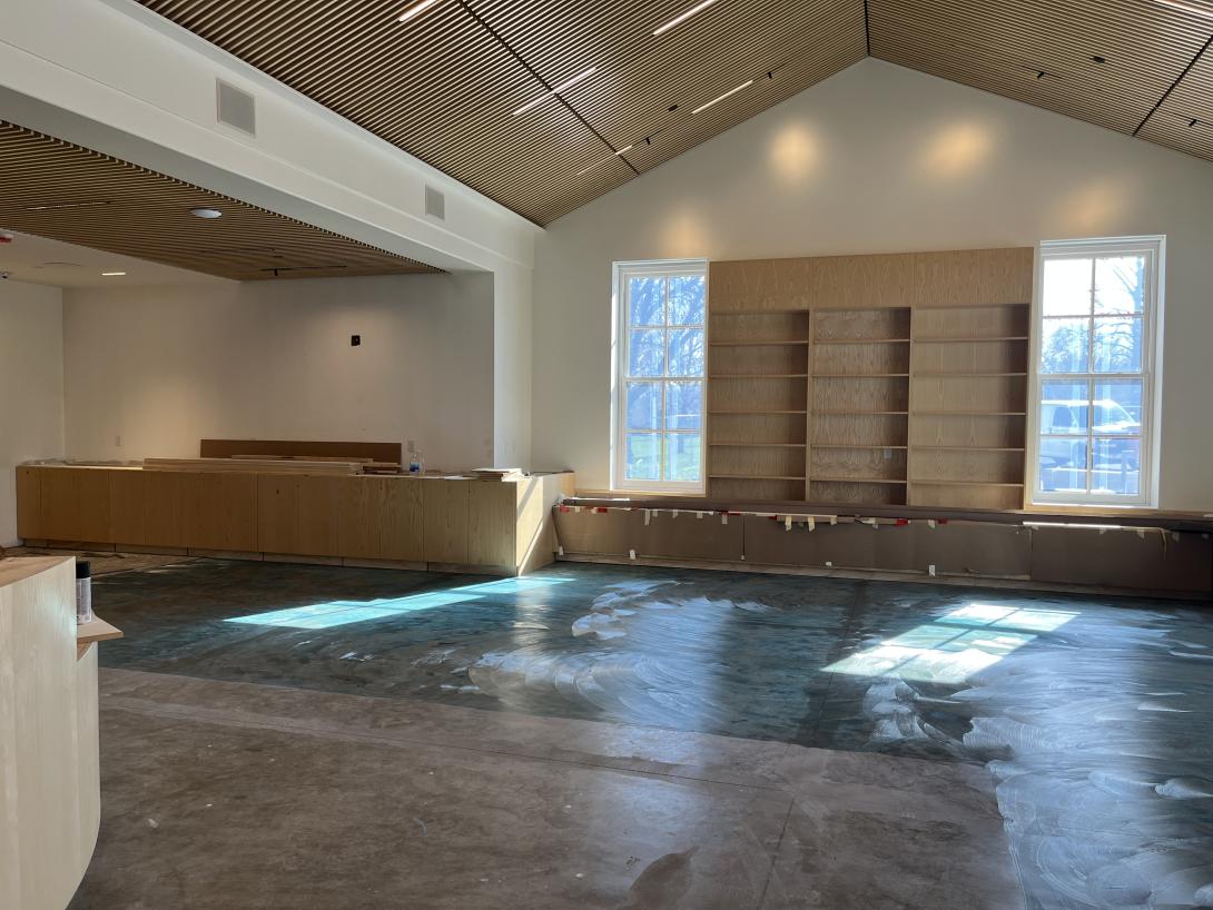 Adhesive for new carpeting in the gift shop, April 8, 2026