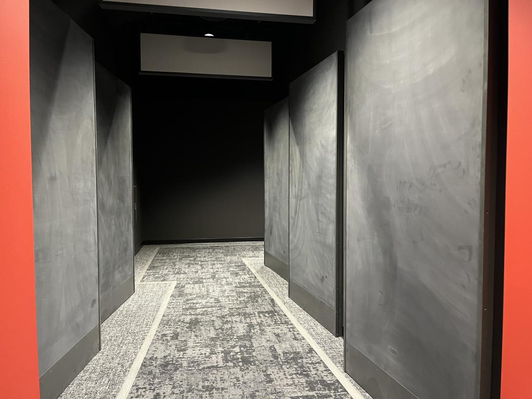 Hallway leading to "A New Calling" gallery, April 15, 2026