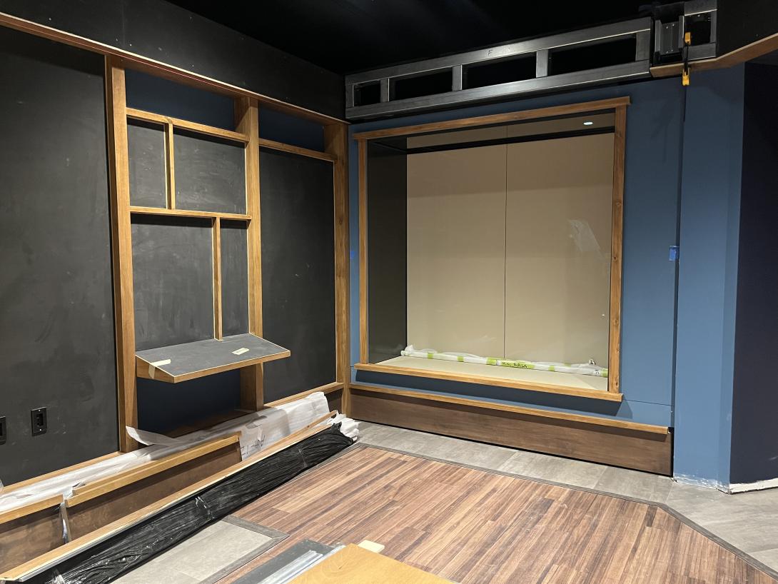 New display cases in new, "Life on the Jump," gallery, April 29, 2026