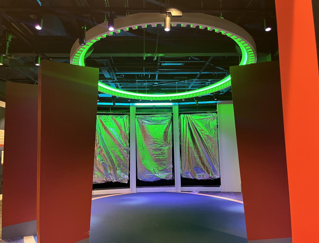 Testing of lights in new "The Presidency" gallery, April 29, 2026