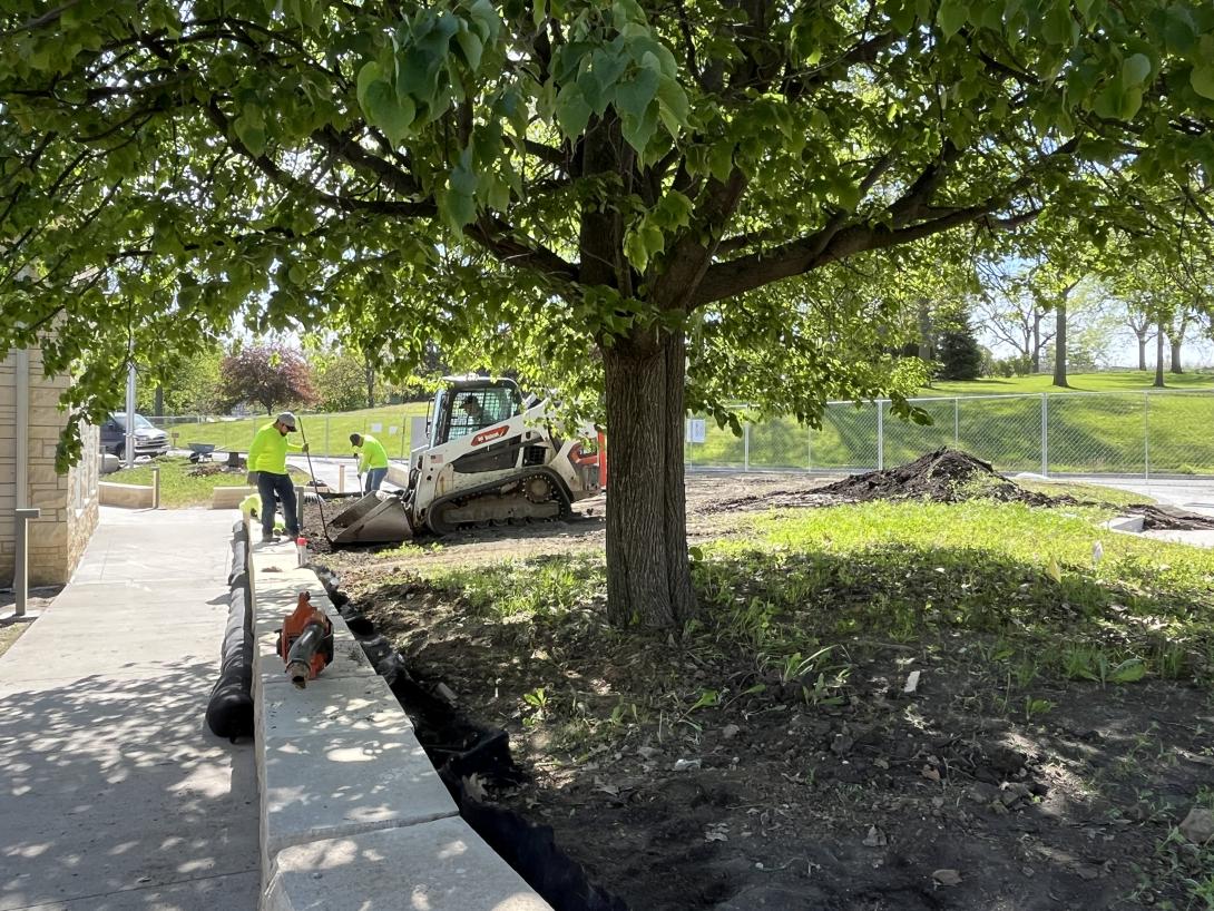 Work on outside landscaping, May 6, 2026