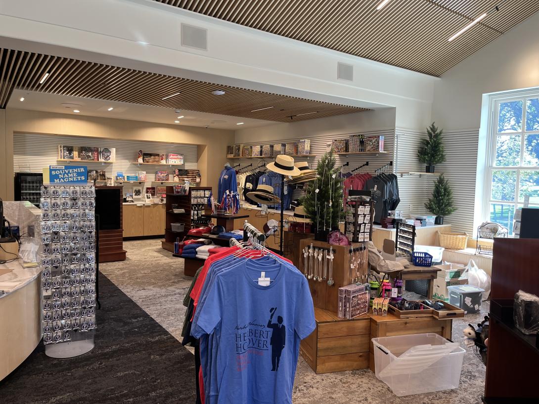 Gift shop being stocked for re-opening, July 15, 2026