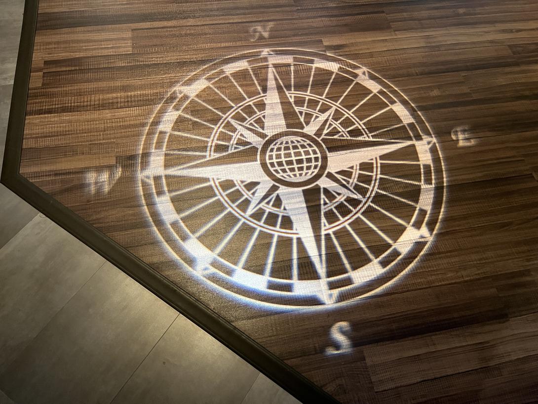 Floor lighting in the new "Life on the Jump" gallery, July 15, 2026