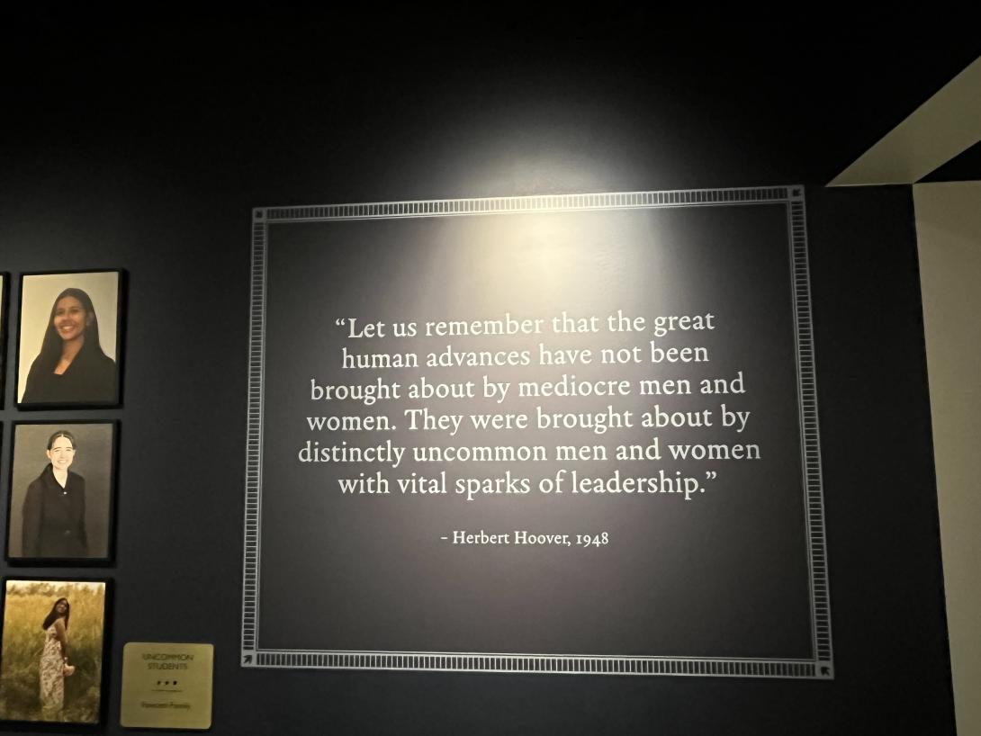 Quote by Herbert Hoover in the "Uncommon Iowans" gallery, July 22, 2026
