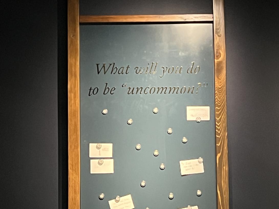 Visitors can write messages about how they we be uncommon in the "Uncommon Iowans" gallery, July 22, 2026