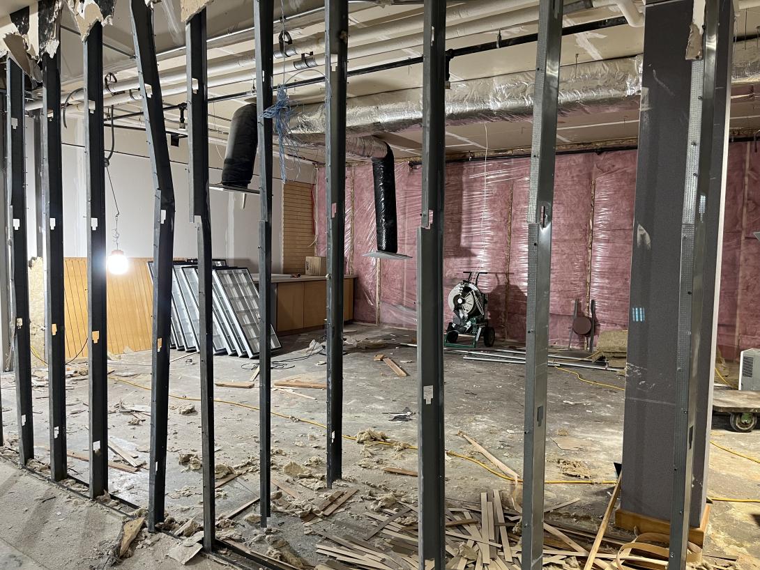 View of future gift shop area
