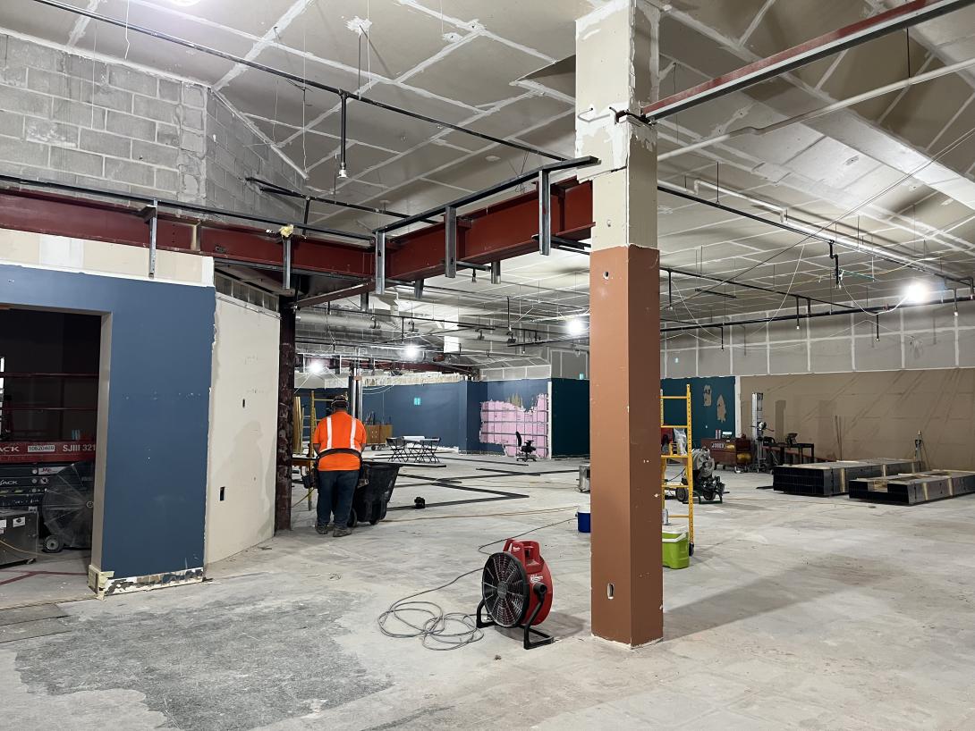 Open space in the Museum gallery before remodeling begins